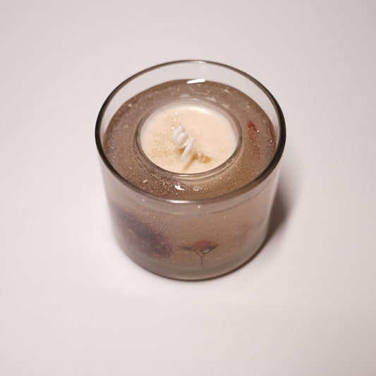 Glass in a Glass Candle – Elegant Gel Candle with Floral Touch