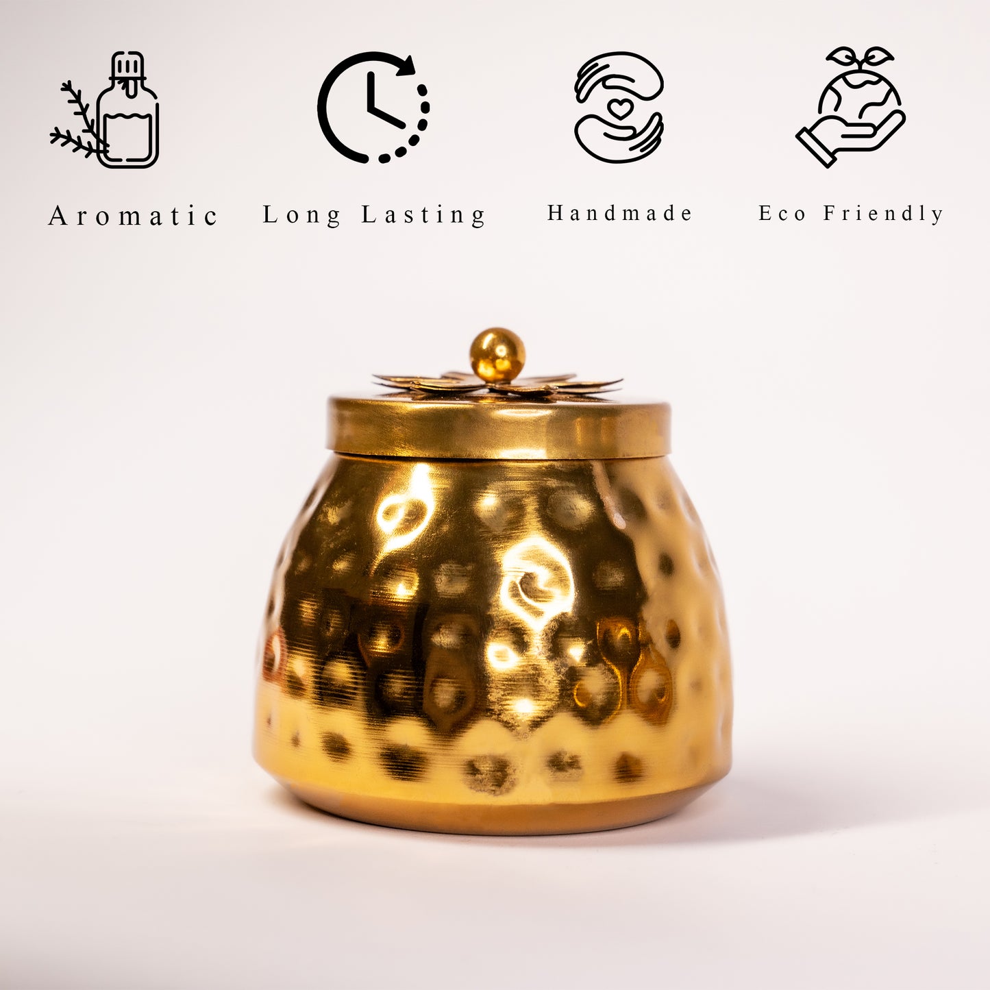 Golden Glow Luxury Scented Candle – Handmade & Eco-Friendly