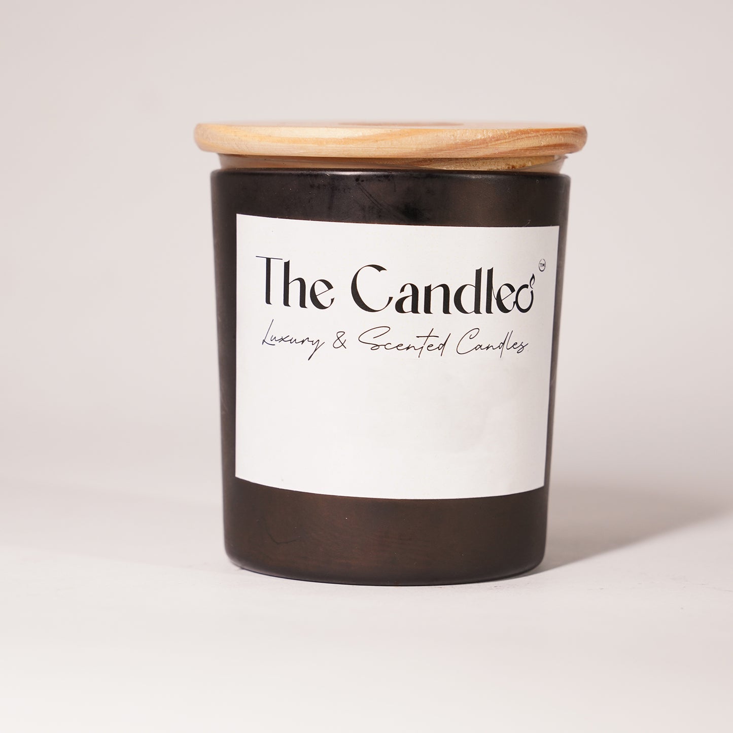 Classic Wood Candle – Matte Black Jar with Wooden Lid
