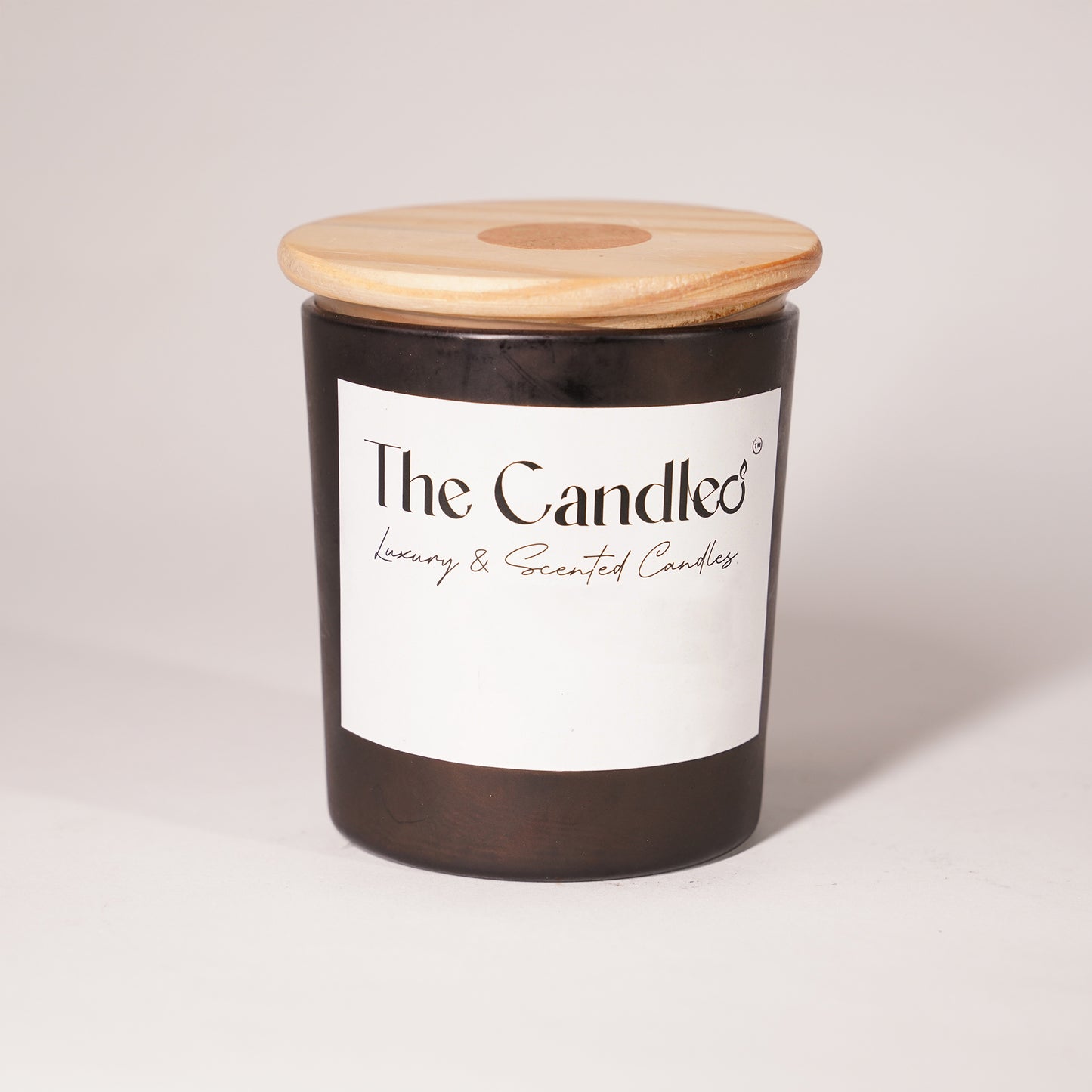 Classic Wood Candle – Matte Black Jar with Wooden Lid