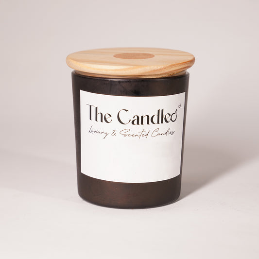 Classic Wood Candle – Matte Black Jar with Wooden Lid
