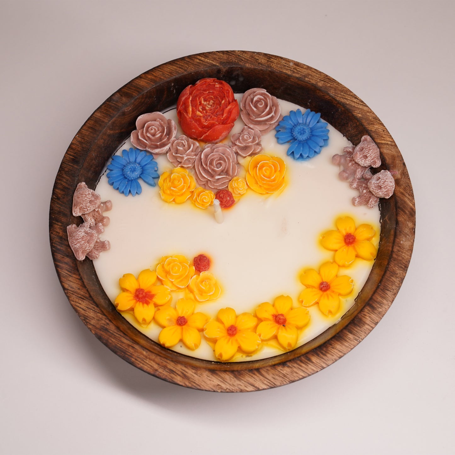 Blossom Bowl Candle – Handcrafted Floral Wax Bowl