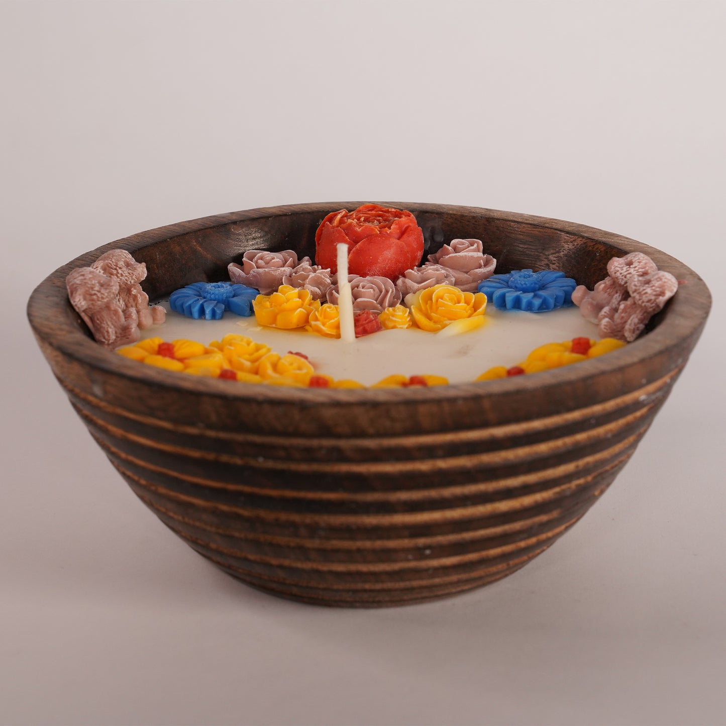 Blossom Bowl Candle – Handcrafted Floral Wax Bowl