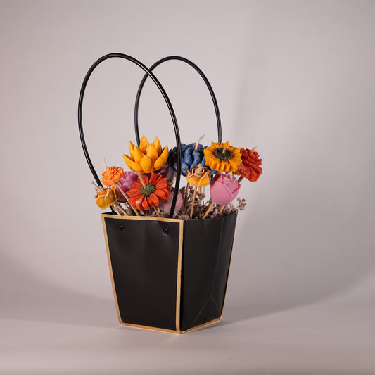 Flower Bouquet Candle – Handcrafted Wax Flower Arrangement