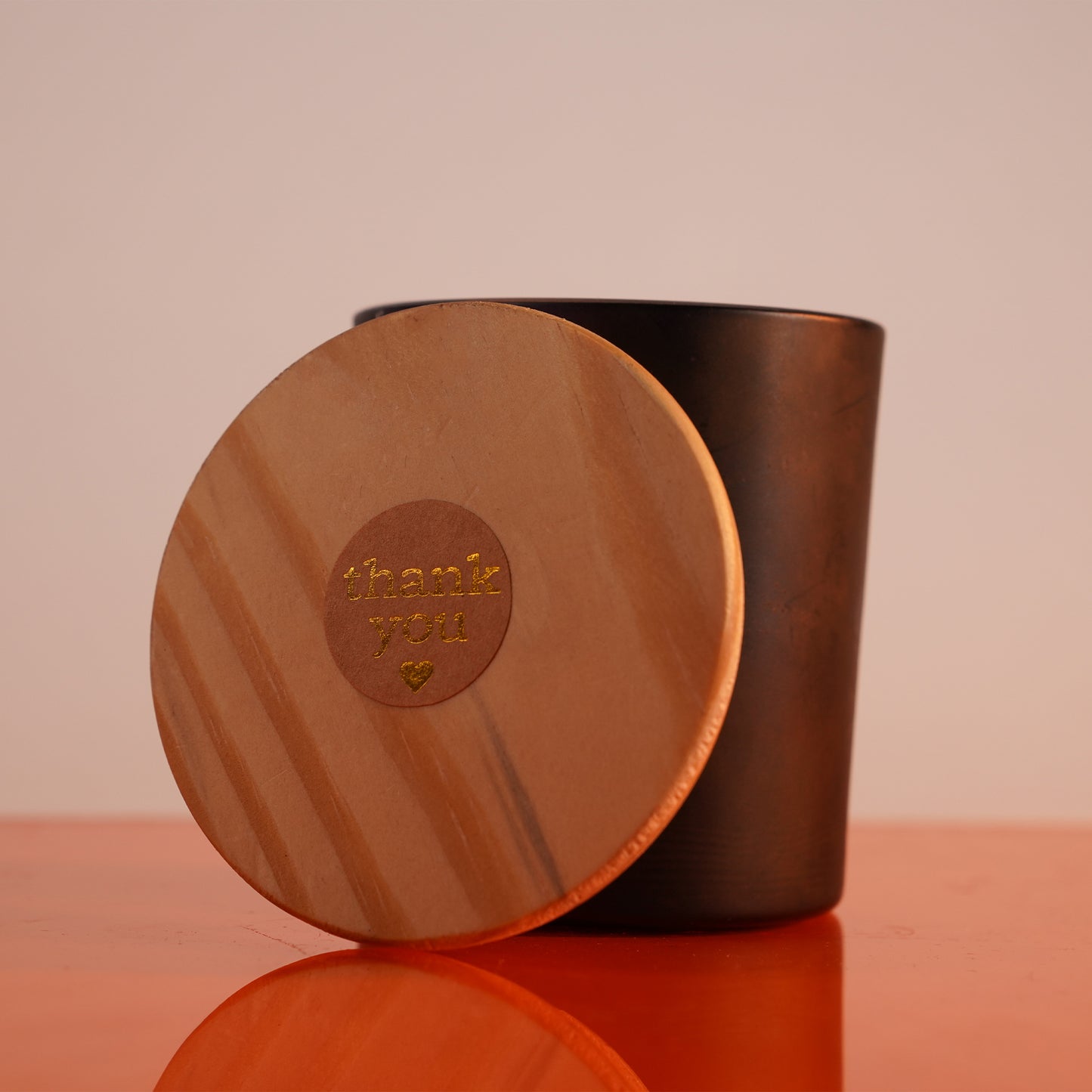 Classic Wood Candle – Matte Black Jar with Wooden Lid