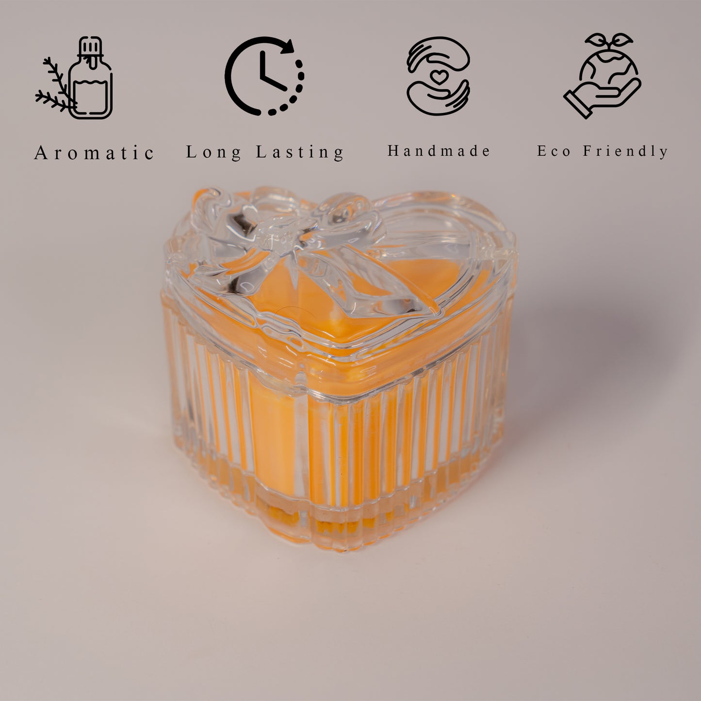 Crystal Heart Scented Candle – Elegance